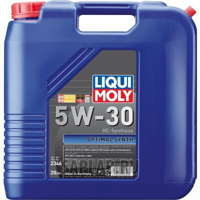 Купить LIQUI MOLY 2346 Масло моторное Liqui moly Optimal Synth 5W-30 20л